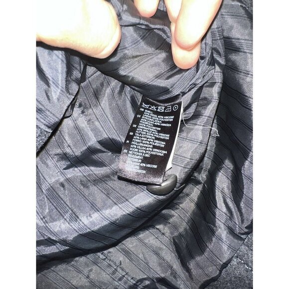 H&M Double Breasted Collar Grey Wool Blend Pea Coat Women's Size Small 2 (R) - Picture 5 of 8